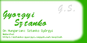 gyorgyi sztanko business card